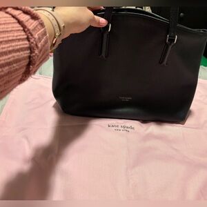 Kate Spade Black Leather Tote Bag